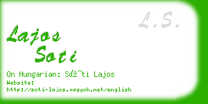 lajos soti business card